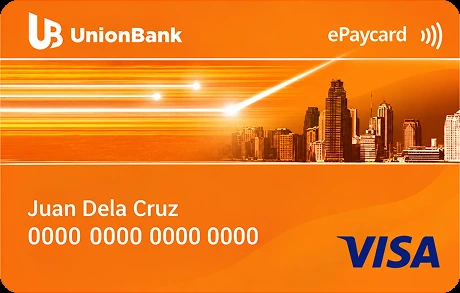 UnionBank ePaycard sample, issued to Juan Dela Cruz