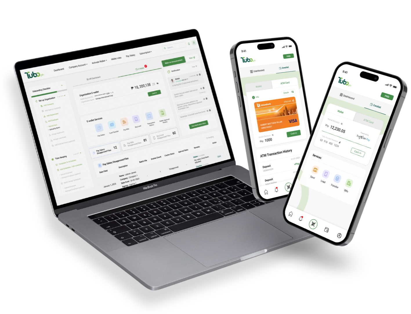Tubo dashboard on laptop and mobile
